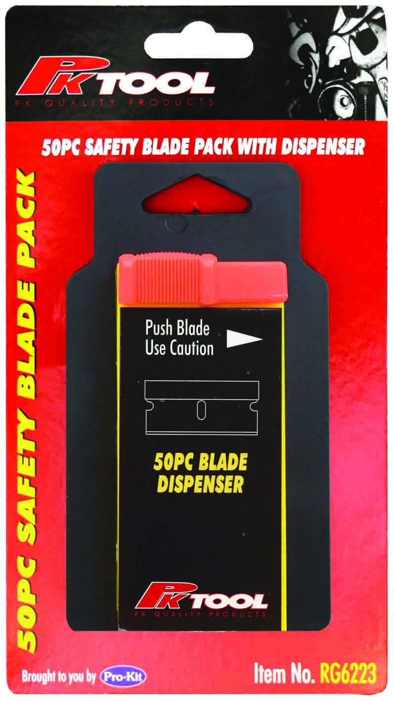 50 Pieces Safety Scraper Blade Pack In Safety Case - PKTool