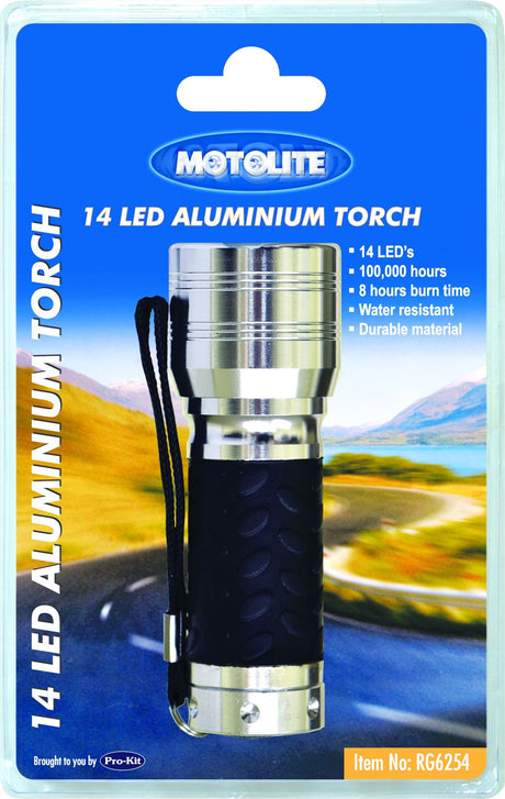 Torch Alluminium 120mm 14 Led - Motolite | Universal Auto Spares