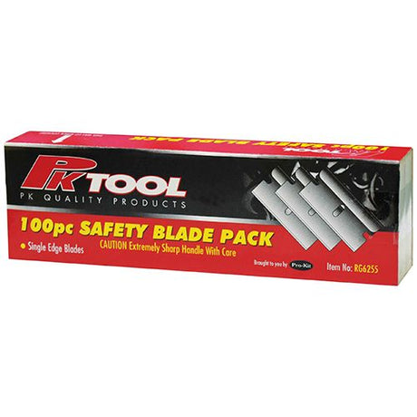 100 Pieces Safety Scraper Blade Pack - PKTool | Universal Auto Spares