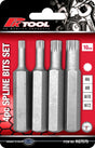 4 Pieces 1/2” DR Hex Spline Bits Set - PKTool