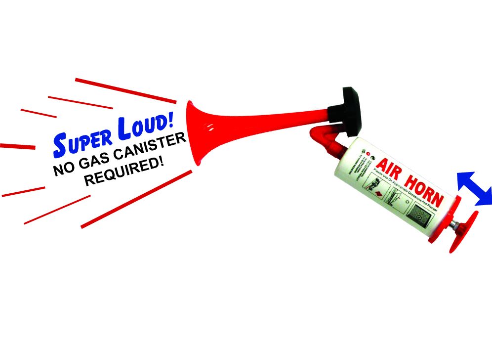 Air Horn Hand Held Push Pump No Gas - Charge