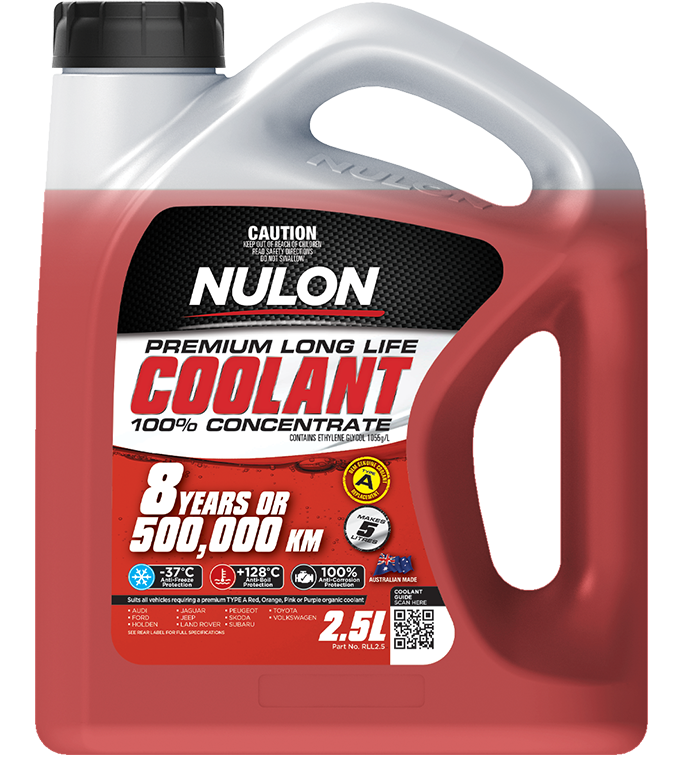 Red Premium Long Life Coolant 100% Concentrate - Nulon 2.5L