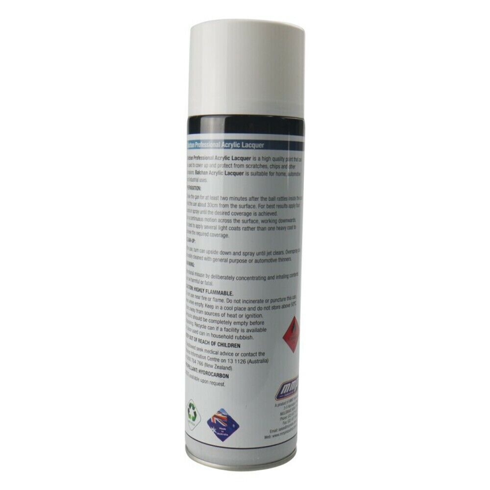 Professional Gloss White Acrylic Lacquer Paint 400g - Balchan