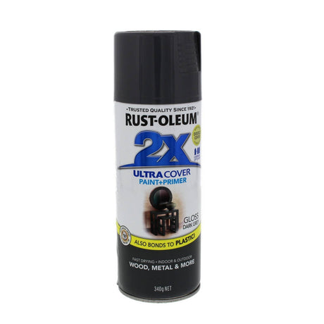 2X Ultra Cover Gloss Dark Grey Spray Paint 340g - Rust-Oleum | Universal Auto Spares