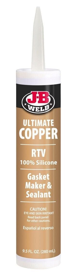 Ultimate Copper RTV 100% Silicone Gasket Maker & Sealant 280ml - J-B Weld | Universal Auto Spares