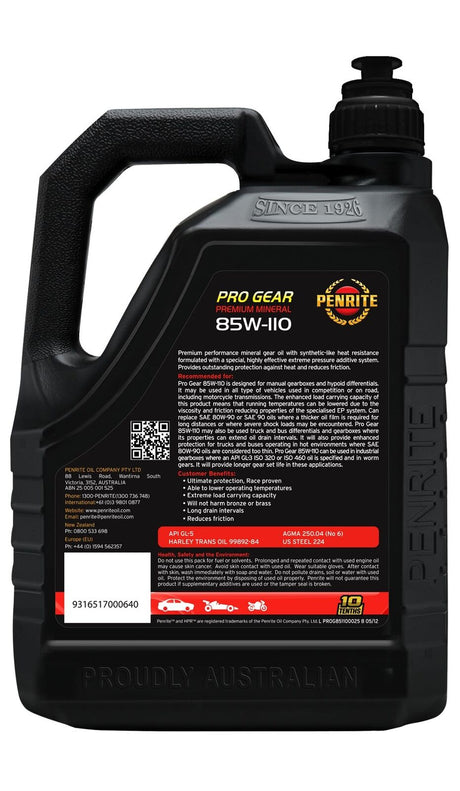 Pro Gear 80W-110 Gear Oil 2.5L - Penrite | Universal Auto Spares