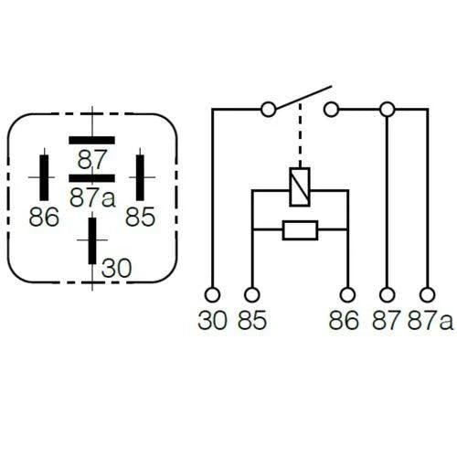Relay 24V 30A Normally Open 5 Pin With Resistor - Narva