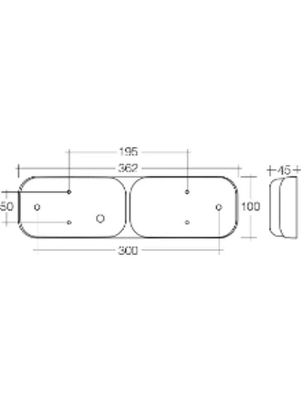 Rear Direction Lamp Stop/Tail/Indicator Light LED 9 to 33V - Narva