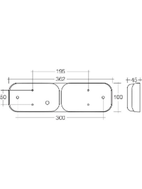 Rear Direction Lamp Stop/Tail/Indicator Light LED 9 to 33V - Narva