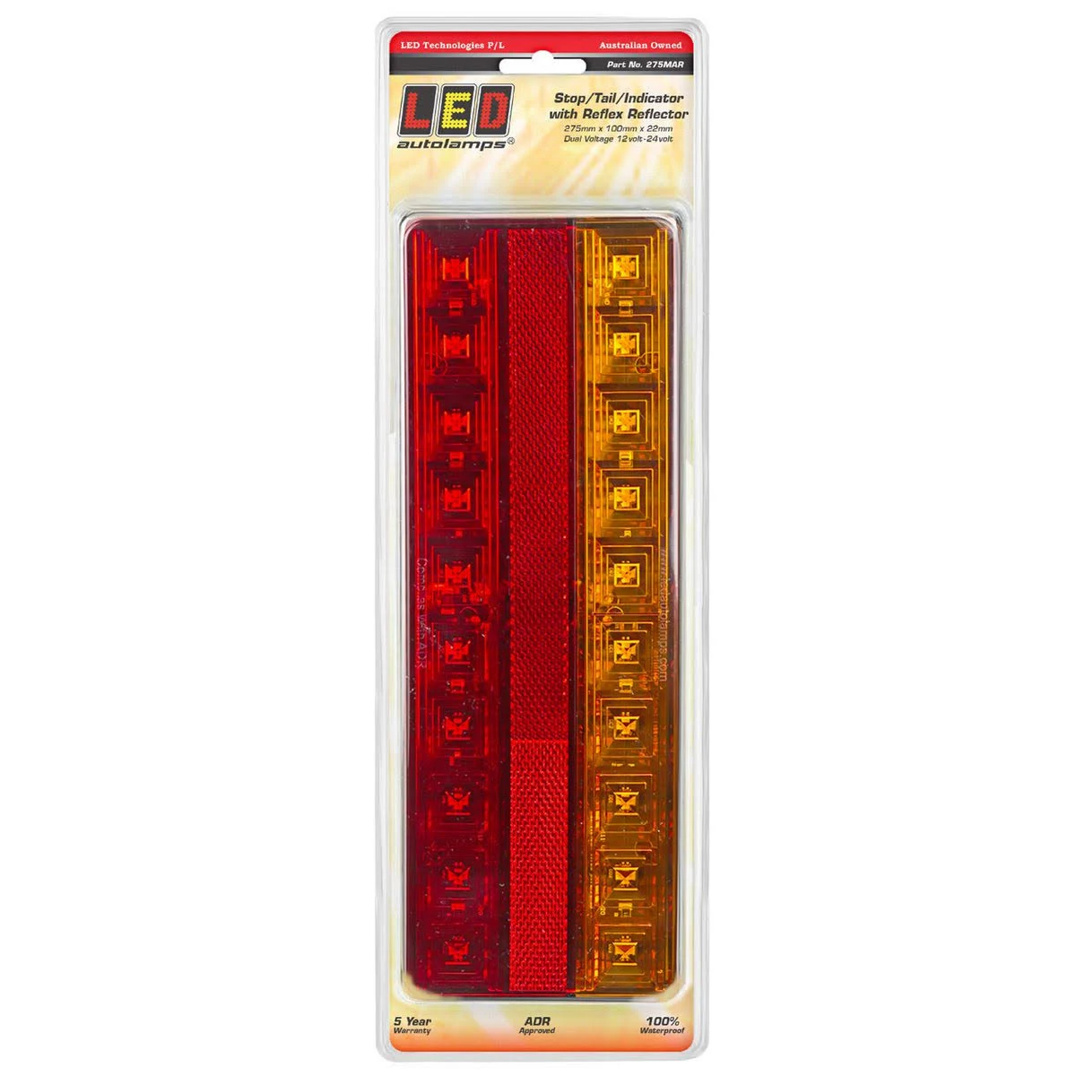 12/24V LED Stop/Tail/Indicator/Reflector 28cm Cable Blister - LED AutoLamps | Universal Auto Spares