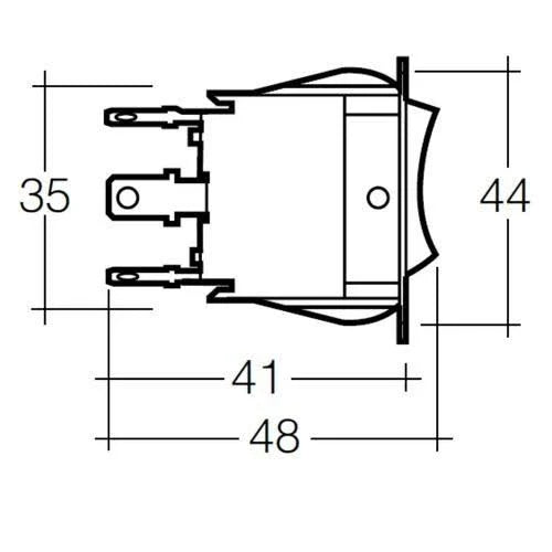 Heavy Duty Rocker Switch On/Off/On SPDT 20A at 12V - Narva