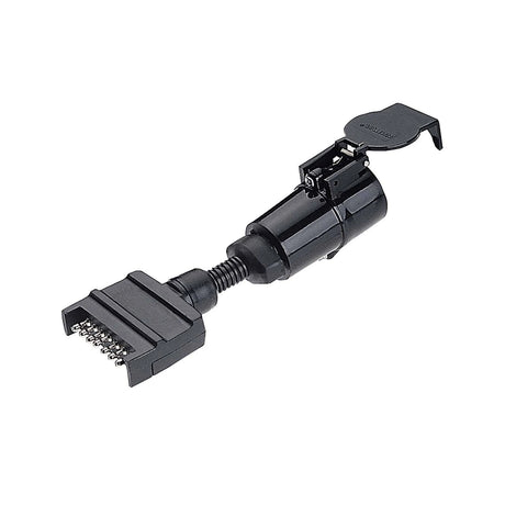 Trailer Adaptor 7 Pin Flat (Car) To 7 Pin Large Round (Trailer) - Narva