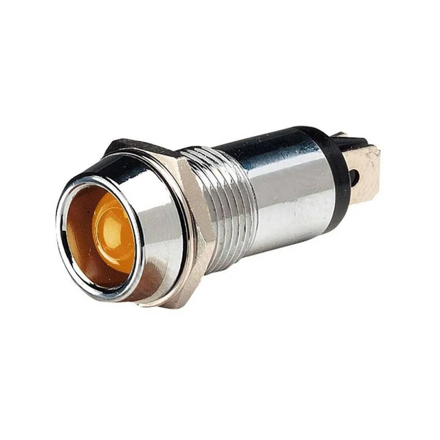 12 Volt Chrome Pilot Lamp with Amber LED - Narva | Universal Auto Spares