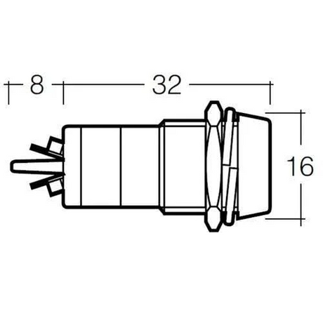 12 Volt Chrome Pilot Lamp with Amber LED - Narva | Universal Auto Spares