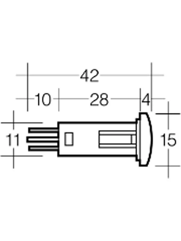 Pilot Light LED Amber 12V Blade Terminals - Narva