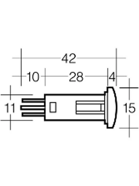 Pilot Light LED Amber 12V Blade Terminals - Narva