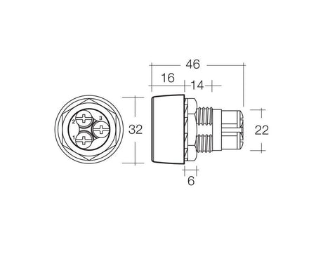 Push Button Starter Switch On/Off Green LED 50A at 12V - Narva | Universal Auto Spares