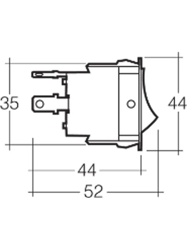 Heavy Duty Rocker Switch Off/On/On DPDT 20A at 12V - Narva
