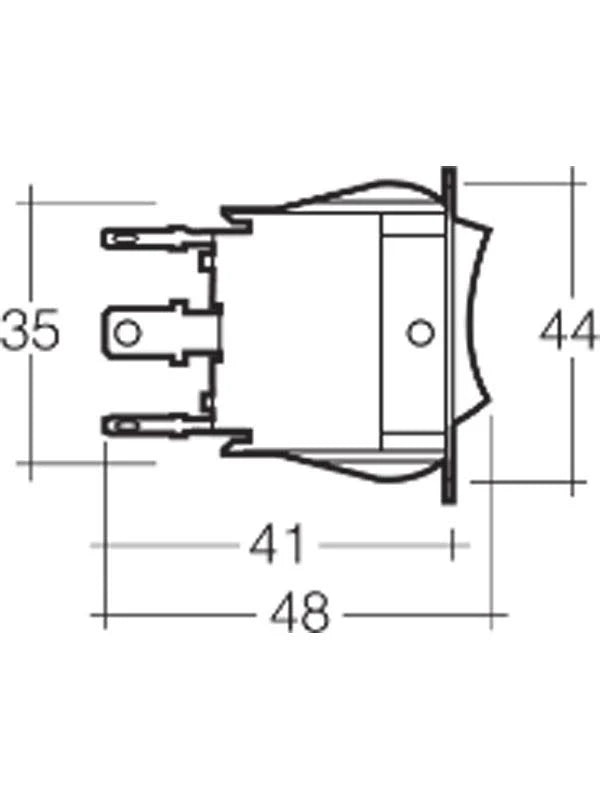 Heavy Duty Rocker Switch Off/On DPST 20A at 12V - Narva