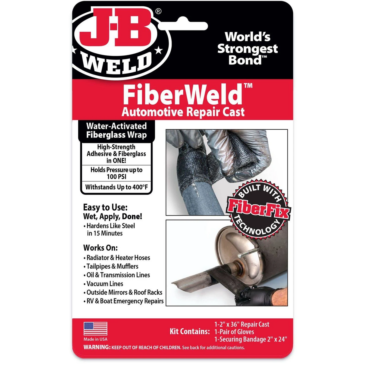 Fiber Weld Automotive Repair Cast 5cm x 91cm - J-B Weld