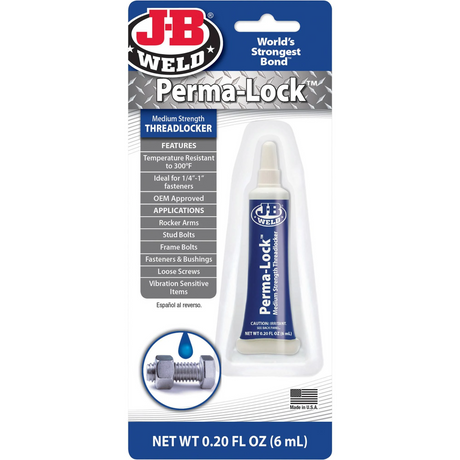 Perma-lock Blue Threadlocker Superior Lock Threaded Fasteners 3 Sizes - J-B Weld