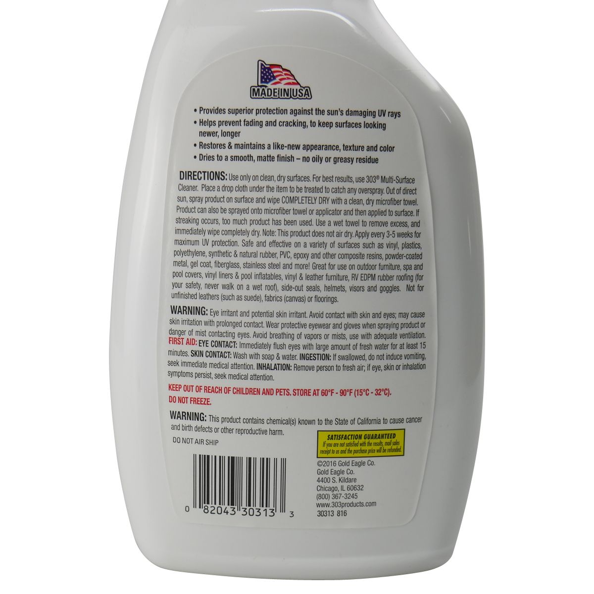 Aerospace Protectant UV Protectant Spray 946ml - 303 Protectant