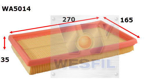 Air Filter A1599 Fits MINI WA5014 - Wesfil