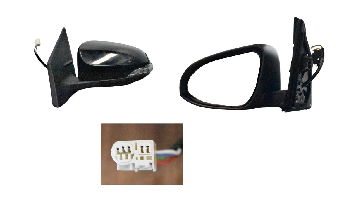 Door Mirror (LHS, with LED, 7-Pin) Toyota Corolla ZRE182/ZWE186 2013 - 2018 TYCO-DOM-74L - Sterling