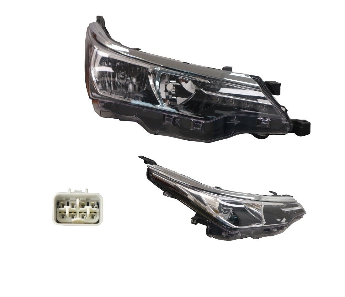 Headlight (RHS, Halogen) with Motor Toyota Corolla ZRE172 Sedan 2016 - 2019 TYCO-HEL-84R - Sterling