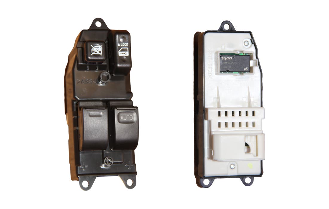 Front Main Window Switch (2 Buttons, RHS) Toyota Corolla ZZE122/ZZE123 2001 - 2007 TYCO-WIS-12R - Sterling