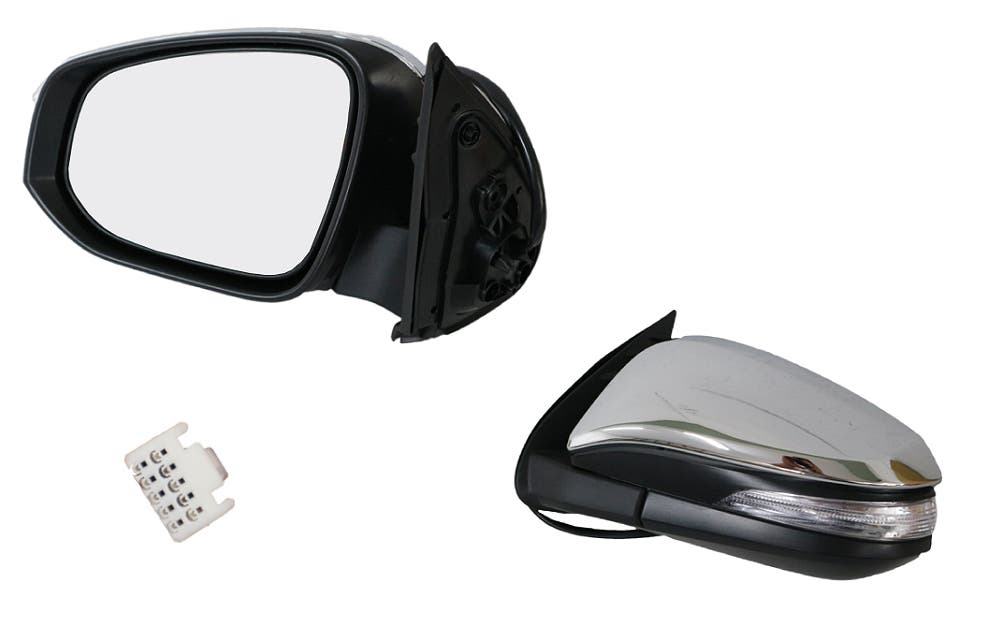 Door Mirror (LHS, Electric, Chrome, LED Indicator, Folding) Toyota Hilux 2015 - Onwards TYHX - DOM - 9919L - Sterling Parts - Exterior Mirrors - Sterling Parts