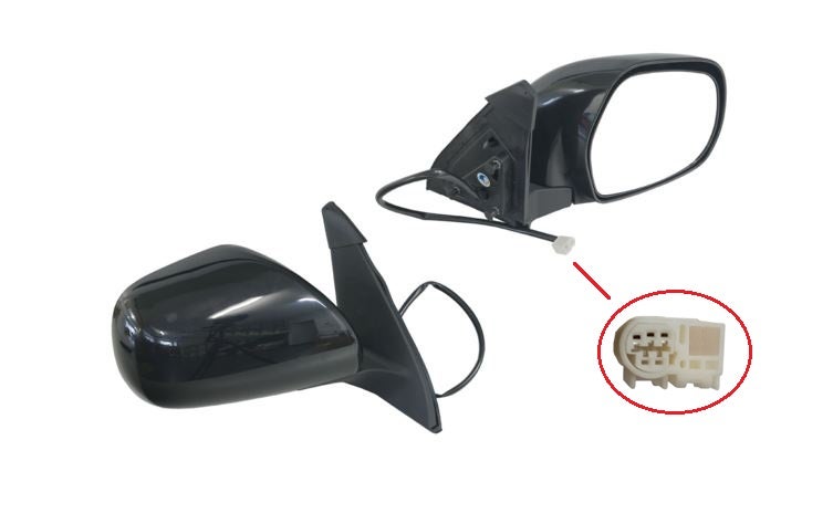 Door Mirror (RHS, Electric, Black) Toyota Prado J120 2003 - 2009 TYPD - DOM - 05R - Sterling Parts - Exterior Mirrors - Sterling Parts