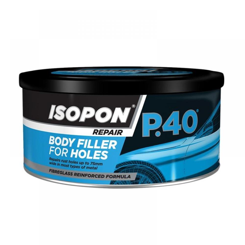 P40 Fibreglass Reinforced Body Filler Paste For Holes Kit 600ml - ISOPON