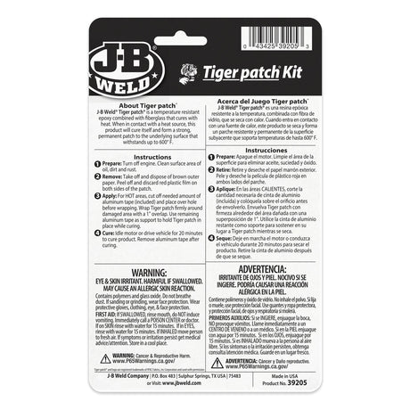 Tiger Patch Kits Epoxy Patch & Aluminum Tape - J-B WELD