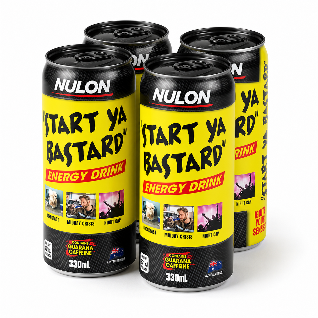 Start Ya Bastard Energy Drink 330mL Pack of 24 - Nulon