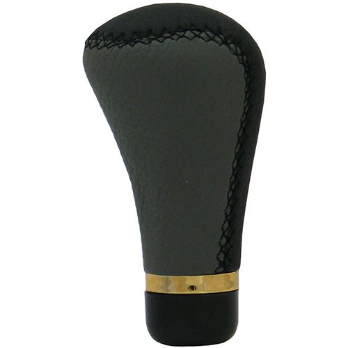 Gear Shift Knob Leather Grey/Black - Pro-Kit