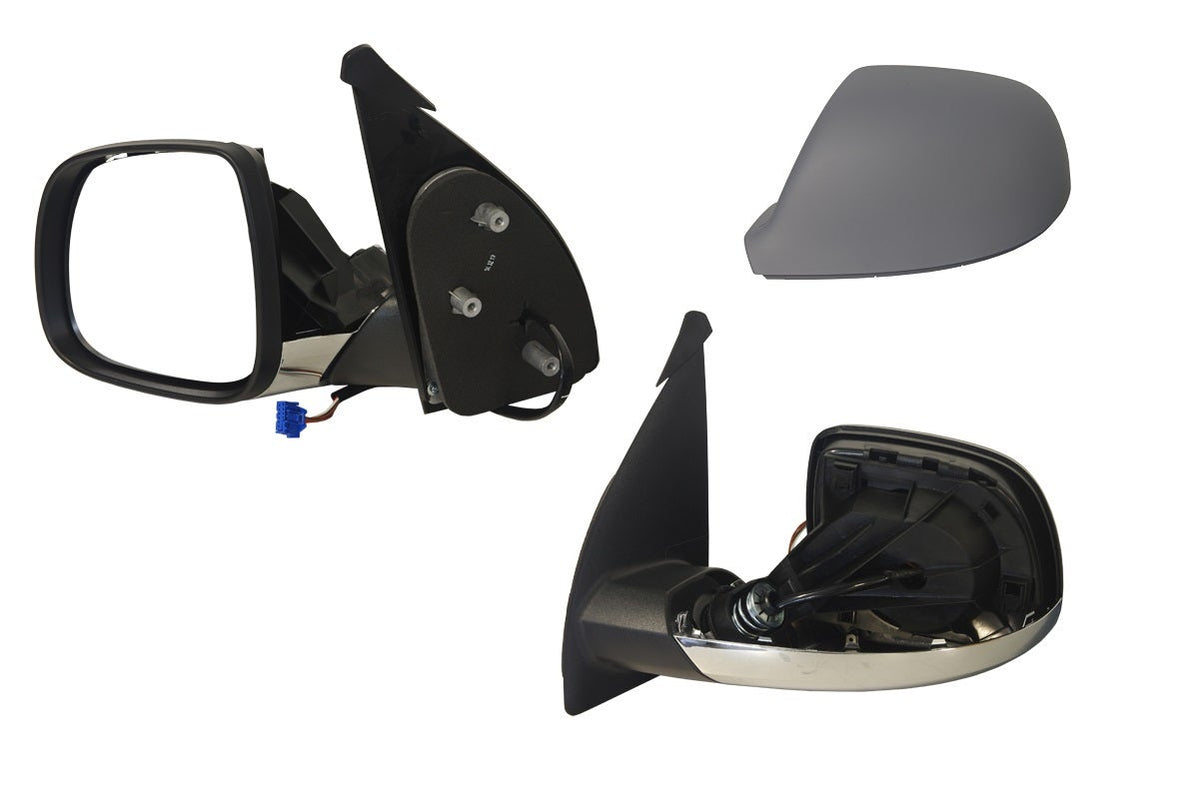 Door Mirror (LHS, Electric, Grey/Chrome) Volkswagen Amarok 2H 2011 - 2016 VWAM-DOM-01L - Sterling