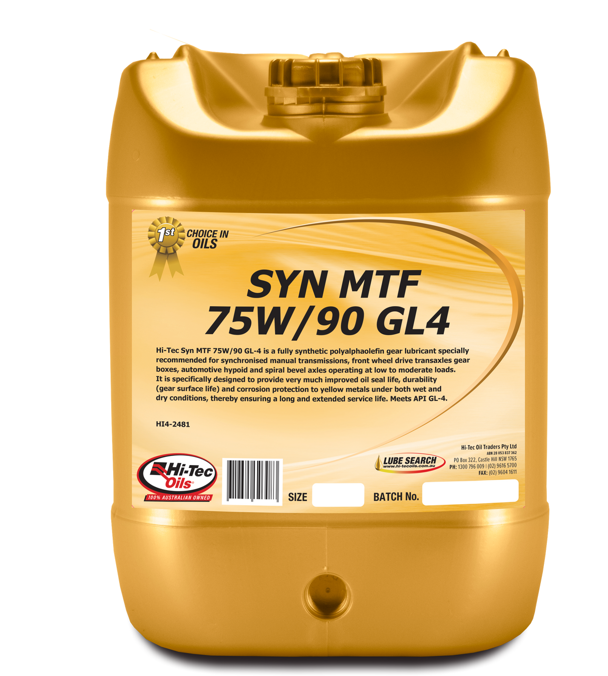 SYN MTF 75W/90 GL-4 - Hi-Tec Oils