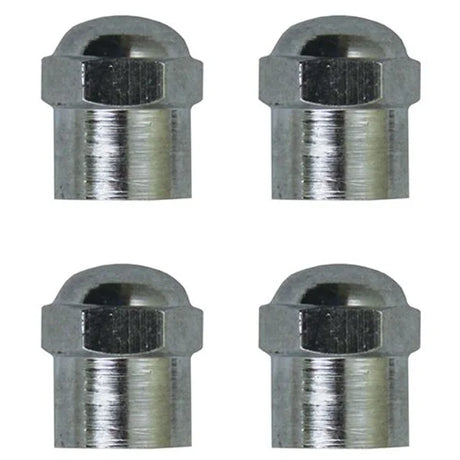 Valve Caps 4pc Chrome Hex - Pro Tyre