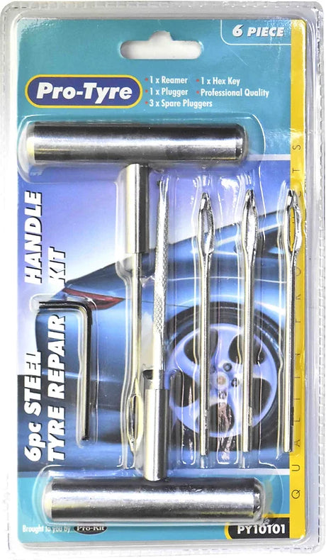 Steel Handle Tyre Repair Kit 6pc - Pro Tyre