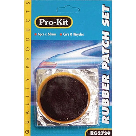 Rubber Patches 6 Pieces Round - Pro Tyre 60mm