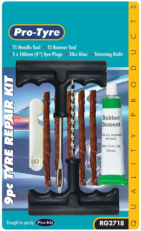Tyre Repair Kit 9pc - Pro Tyre
