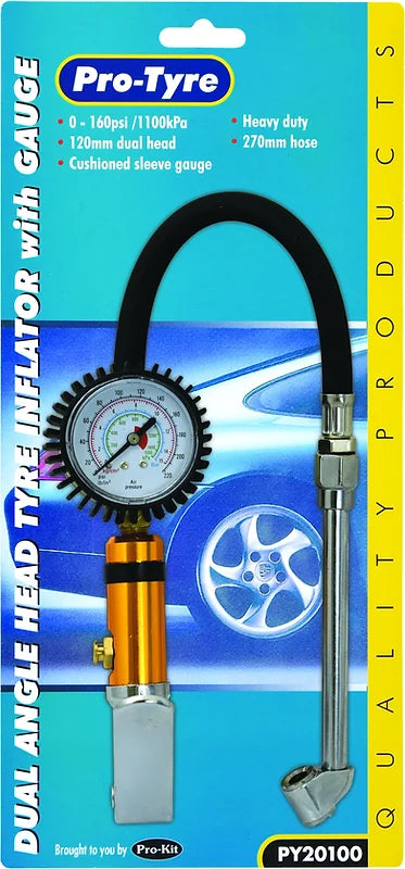 Dual Angle Head Tyre Inflator - Pro Tyre