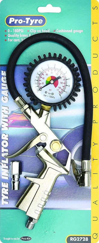 Tyre Inflator With Dial Gauge - Pro Tyre