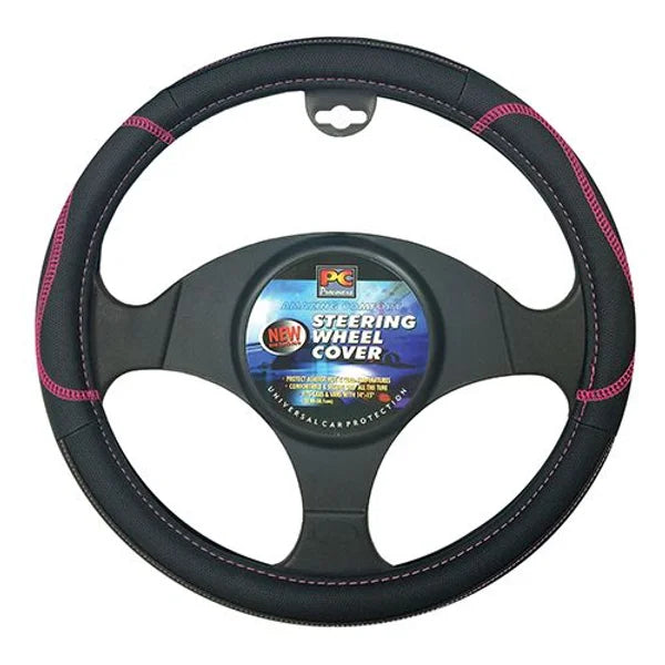 Steering Wheel Cover Black/Pink - PC Procovers