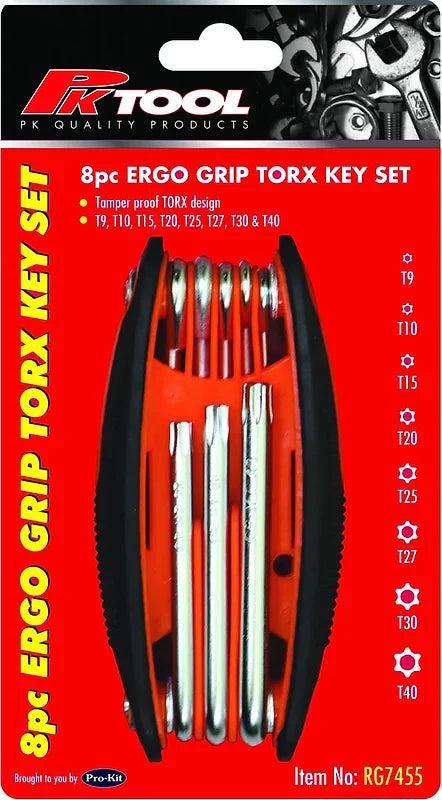 Compact Tamper Star Set Ergo Grip Handy Penknife Style Tool Set - PKTool