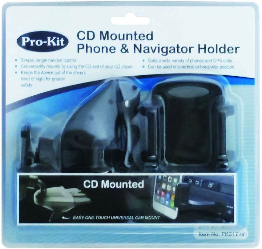CD Mounted with Grip Clamp Phone & Navigator Holder - PKTool