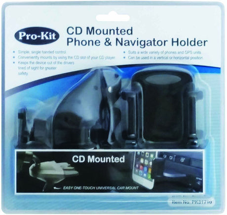 CD Mounted with Grip Clamp Phone & Navigator Holder - PKTool