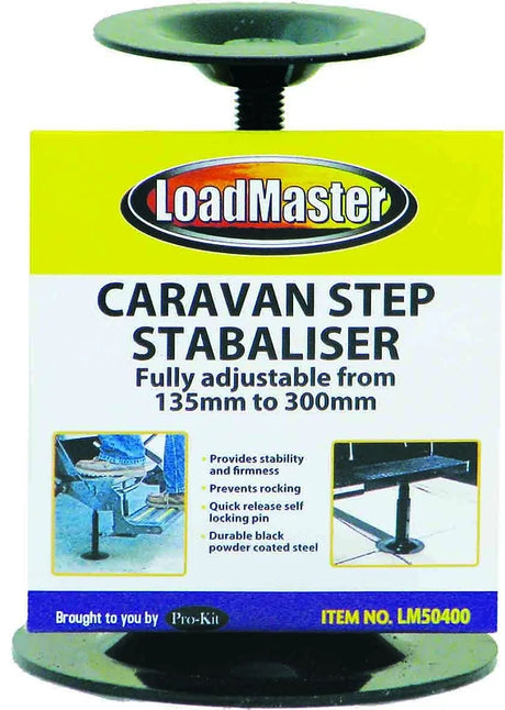 Caravan Step Stabiliser, Maximum Load 120kg, 135mm to 300mm - LoadMaster