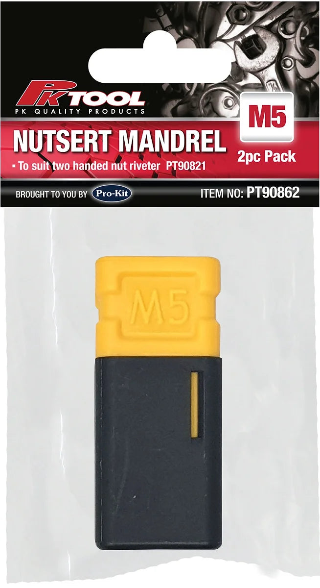Nutsert Mandrel M3, M4, M5, M6, M8, M10 Replacement For 2 Handed Nut Rivet - PKTool M5